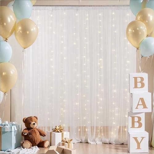 Lazybeee Elegant Net Backdrop Cloth | Net Curtain for Decoration Perfect, Festive, Anniversary Valentines Day | Canopy Net | Lightweight, Durable, Easy to Hang | Ideal for Photography & Events (White)
