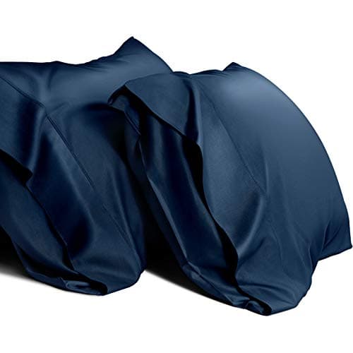 WishSmile Cooling Pillowcases King Pillow Cases Set of 2Hair and Skin FriendlyNavy Blue20x36 inches