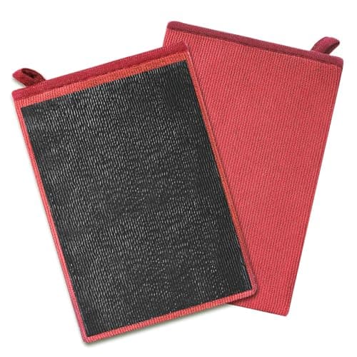 TOLDATLI Clay Mitt Auto Detailing 2 Pack Fine Grade Microfiber Car Clay Bar Mitt DIY Detail Tool Kit Car Detailing Alternative Red