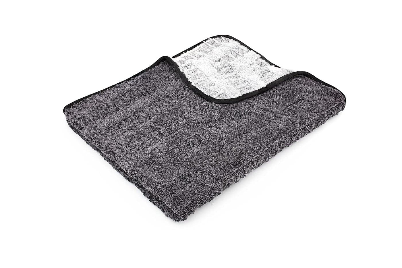 The Rag Company Gauntlet Car Drying Towel - 70/30 Korean Microfiber, Dries Faster Without Scratching, 900gsm, 30x36 inches, Ice Grey/Grey, Pack of 1