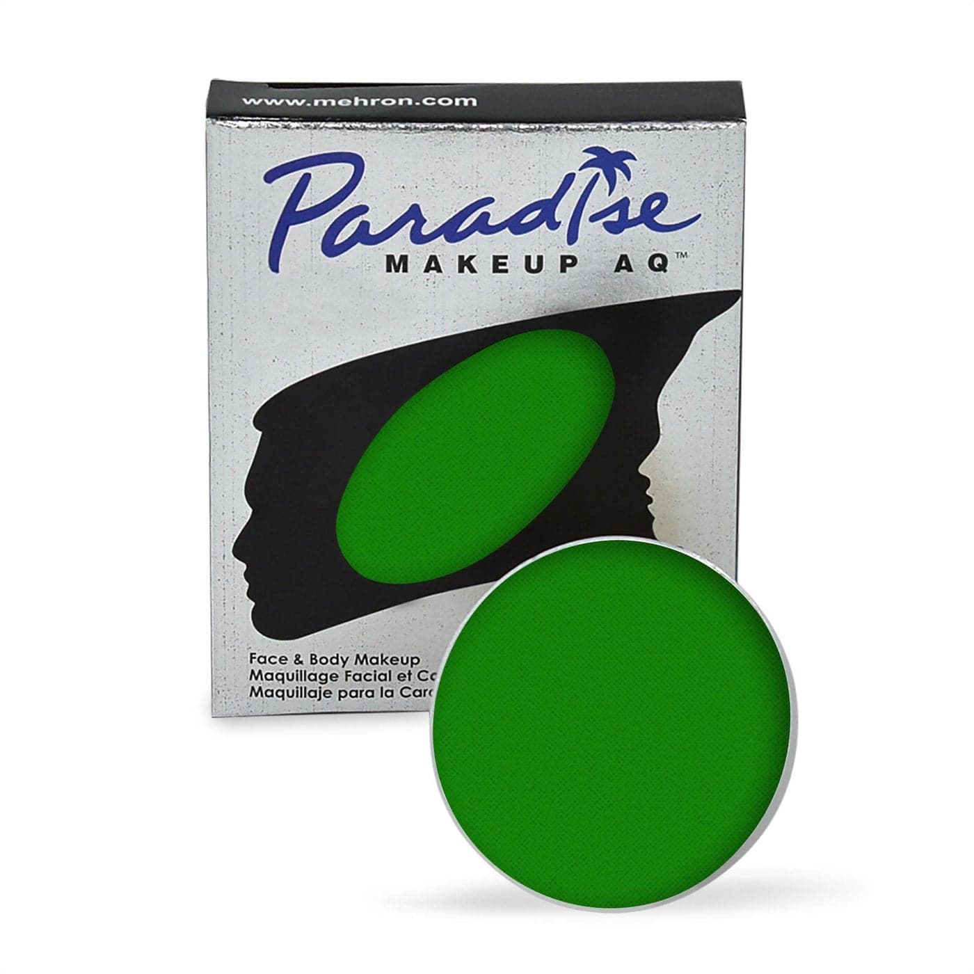 Mehron Makeup Paradise Makeup AQ Refill Size Stage Screen Face Body Painting Beauty Cosplay Halloween Water Activated Face Paint Body Paint 25 oz 7 ml GREEN