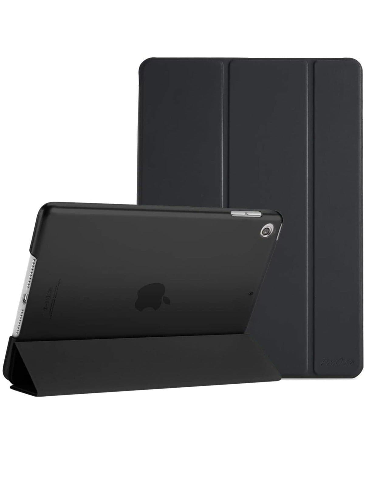 iPad 10.2 Case - Compatible with 9th Generation (2021), 8th Generation (2020), 7th Generation (2019) - Slim Stand Hard Back Shell Protective Smart Cover for 10.2 iPad - Black