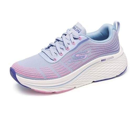 Skechers Women's Max Cushioning Elite 2.0 Sneaker, Light Blue/Pink, 10