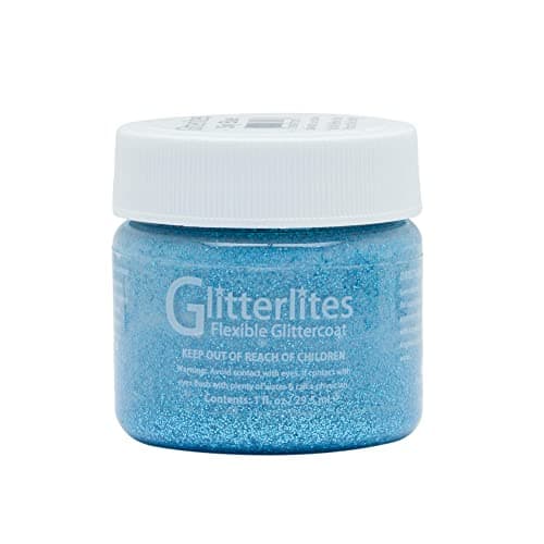 Angelus Flexible Glittercoat Glitter Paint, Sky Blue