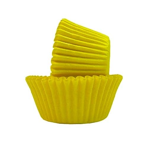 Regency Wraps Greaseproof Professional Grade Baking Cups Pack of 40 Standard Liners Yellow Solid for Cupcakes Muffins Candy Non Stick