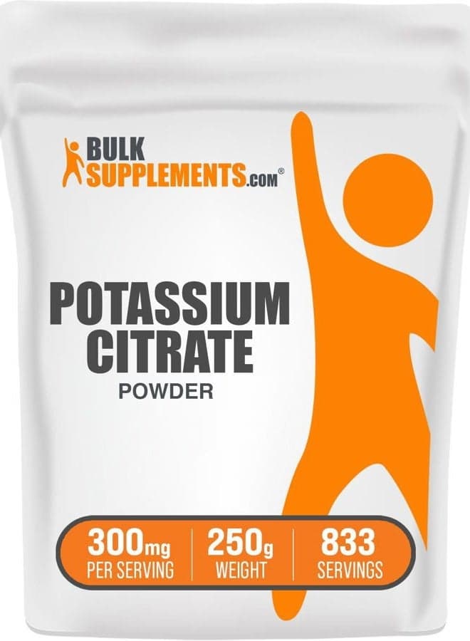 .com Potassium Citrate Powder - Potassium Citrate Supplement, Potassium Powder, Potassium 99mg - Gluten Free, 300mg per Serving, 250g (8.8 oz) (Pack of 1)