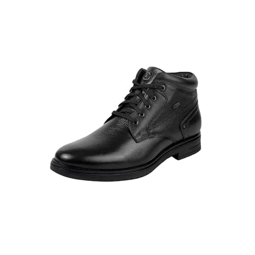 Mochi Men's Black Leather Lace-Up Ankle Boots UK/7 EU/41 (71-370)