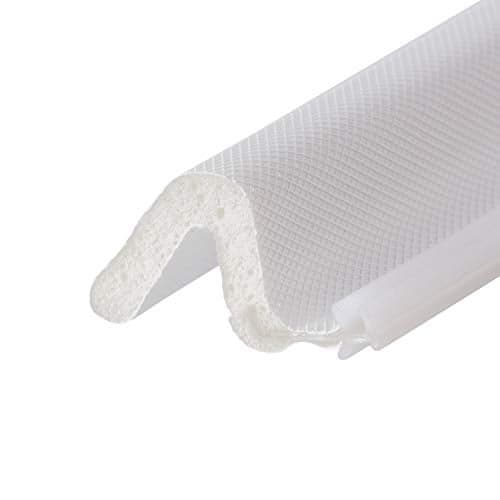 White Weather Stripping Seal - Exterior Door Strip for Frame, Set Includes One 36" Header and Two 84" Jambs Strips (White)