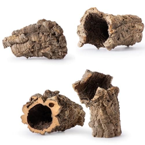 Galápagos (05505) Natural Cork Bark for Reptiles – Ideal for Bearded Dragons, Snakes, and Geckos – Climbing Accessory for Terrariums, Turtle Tanks, and Bird Cages, Tube 7” – 9”, Natural