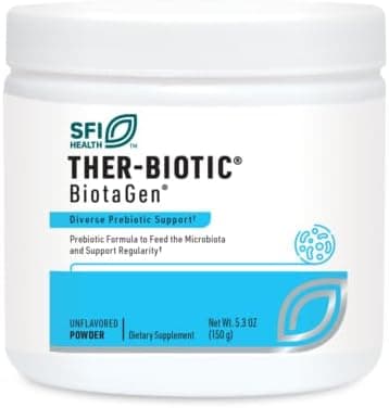 Klaire Labs Biotagen Powder Prebiotic Inulin BetaGlucan Arabinogalactan to Support Gut Microbiota 30 Servings 150 Grams