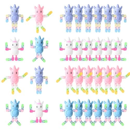 Robot Unicorn Fidget Spinners Toys Transformable Fingertip Gyro Chain Toy Deformable DIY Stress Relief Fidget Toy for Adults Kids Goodie Bag Birthday School Prizes Gift Unicorn