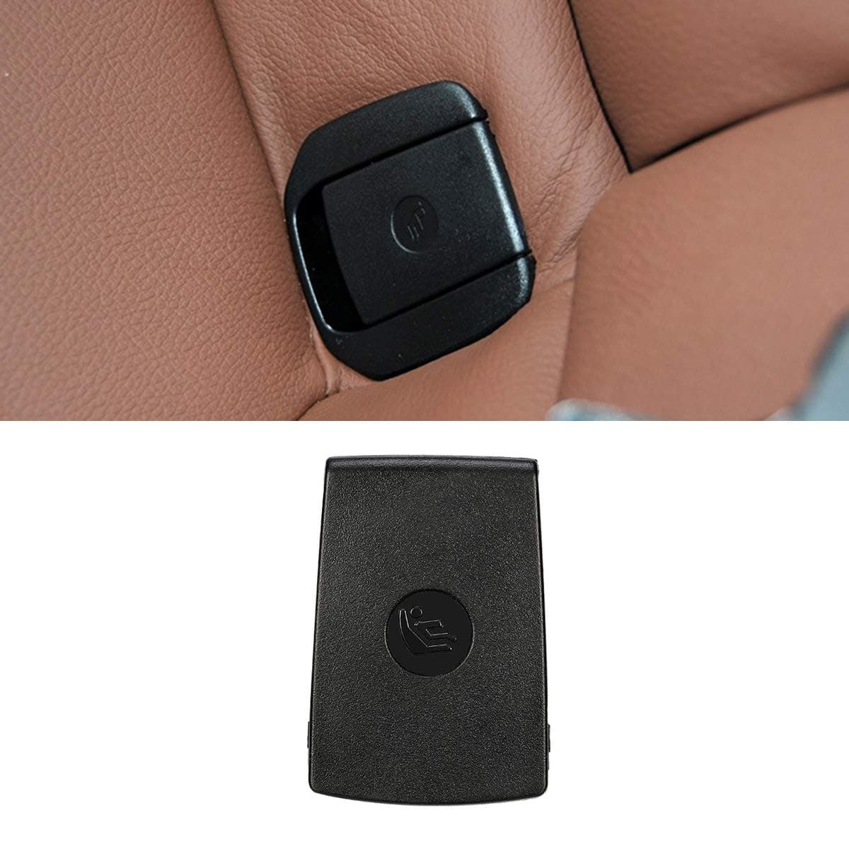 Jaronx for BMW Child Seat Anchor Cover Rear Row Seat Safety Belt Anchor for BMW Isofix Covers 1 Series E81 E82 F20 F21 2 Series F22 F87 F23 3 E90 E91 F30 F31 F34 F80X1 E84 Black
