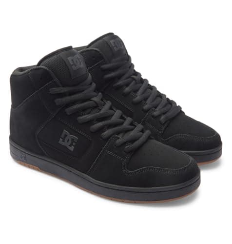 DC Men's Manteca 4 High Top Skate Shoe Black/Black/Gum 8.5