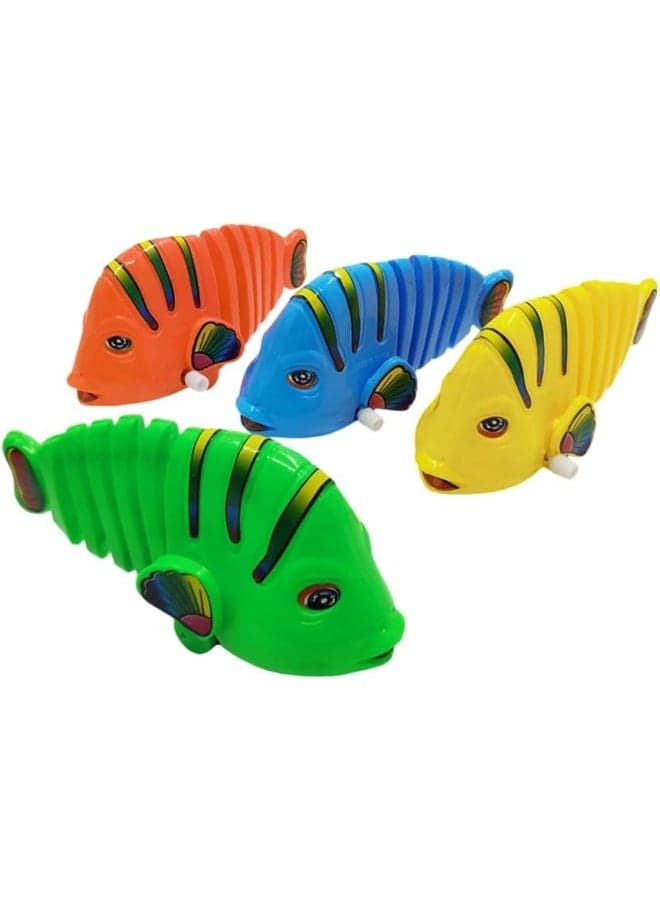 12 Pcs Cute Design Wiggle Fish Toys for Kids and Toddlers, Mechanical Wind-Up Swing Fish Play Set with Realistic Movement and Vibrant Colors, Interactive Parent-Child Bath Toys for Boys and Girls, Creative Gift for Learning and Fun