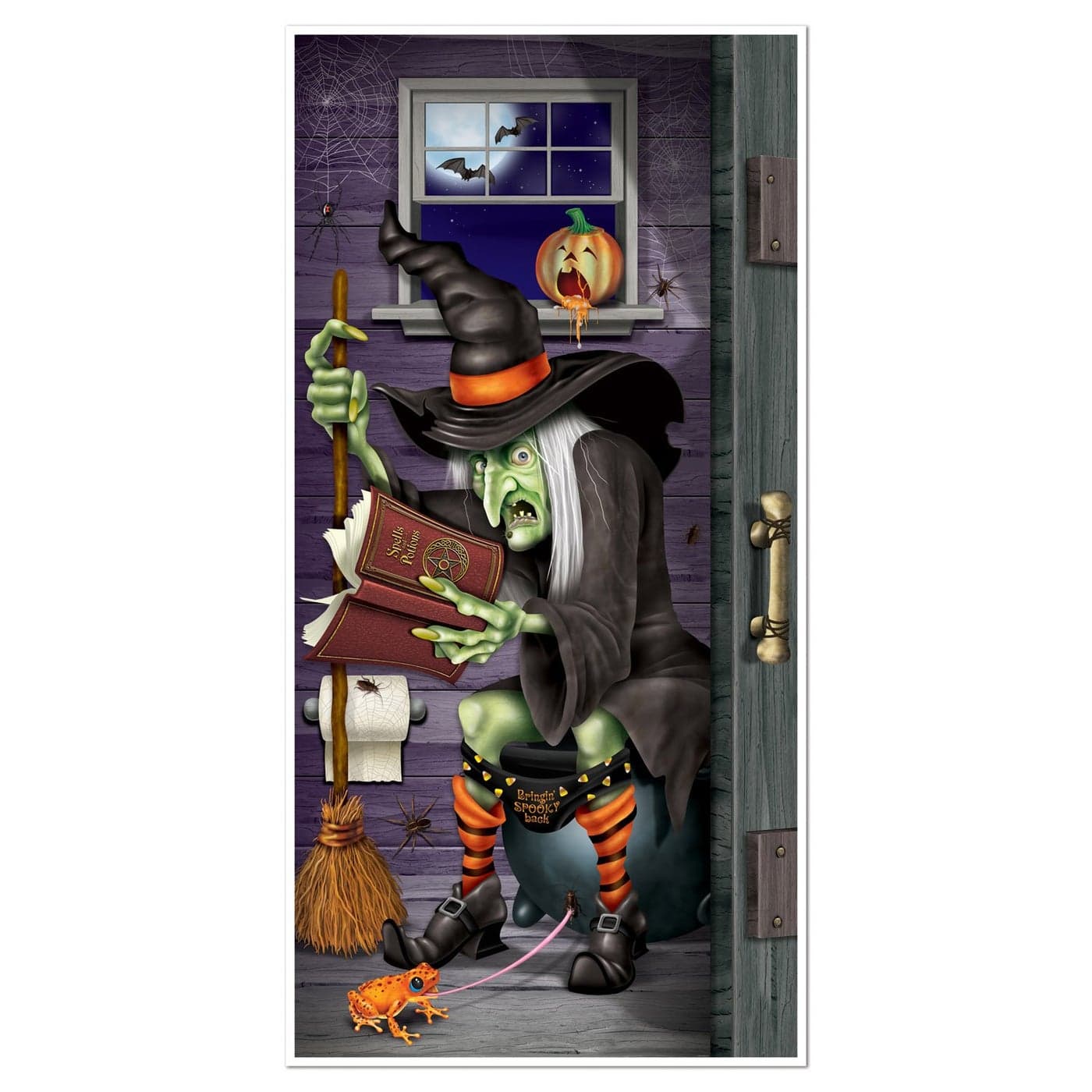 Witch Restroom Door Cover Party Accessory 1 count 1Pkg