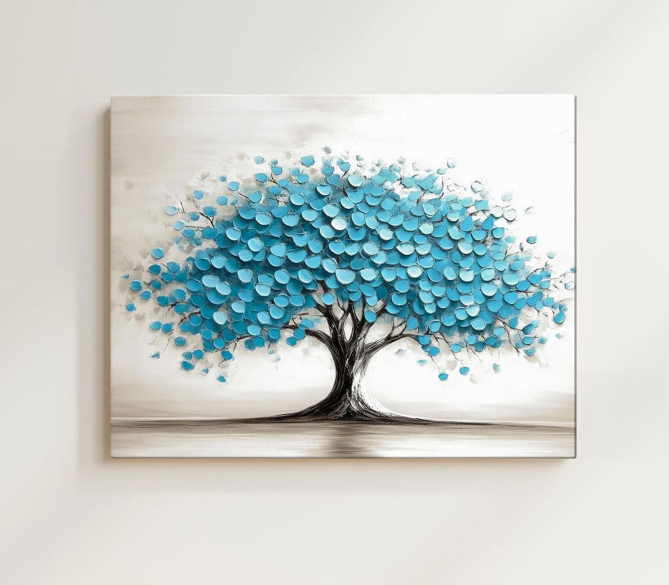 ArtX Canvas Abstract Tree Painting for Living Room, Big Size Scenery, Flowers Painting for Wall, Multicolor, Nature, 58.0 X 45.0 cm, Set of 1