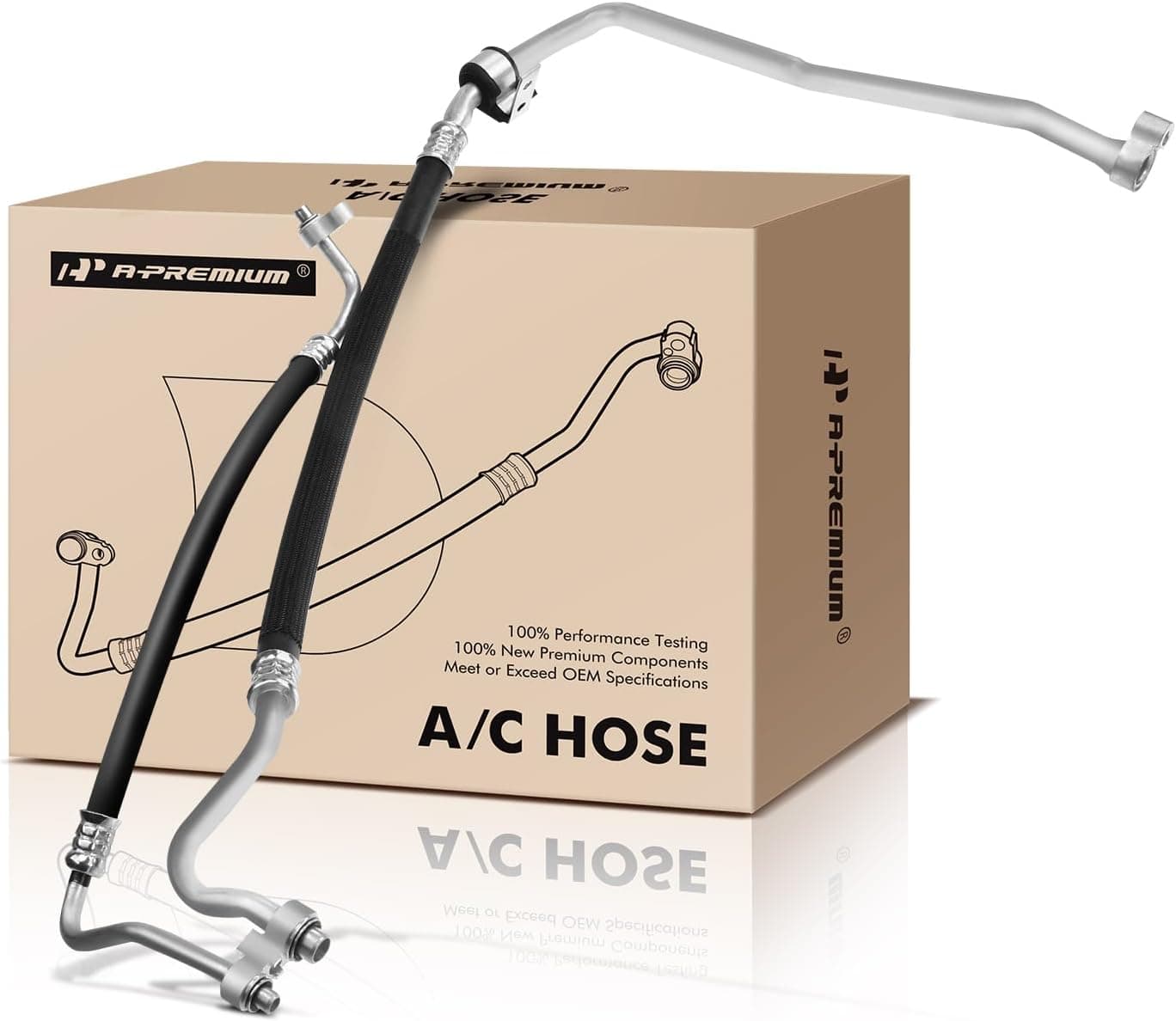 A-Premium A/C Manifold Suction and Discharge Line Hose Assembly for Ford Fusion, Mercury Milan, Lincoln Zephyr 2006-2009