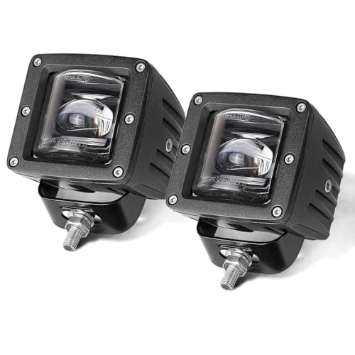 AKD Part 3" SAE LED Fog Lights Street Legal DOT Approved Square LED Cubes Lights Cut-off Beam Beam LED Fog Pods Lights 2pcs for Trucks Pickup SUV Car Wrangler Toyota Nissan Ram