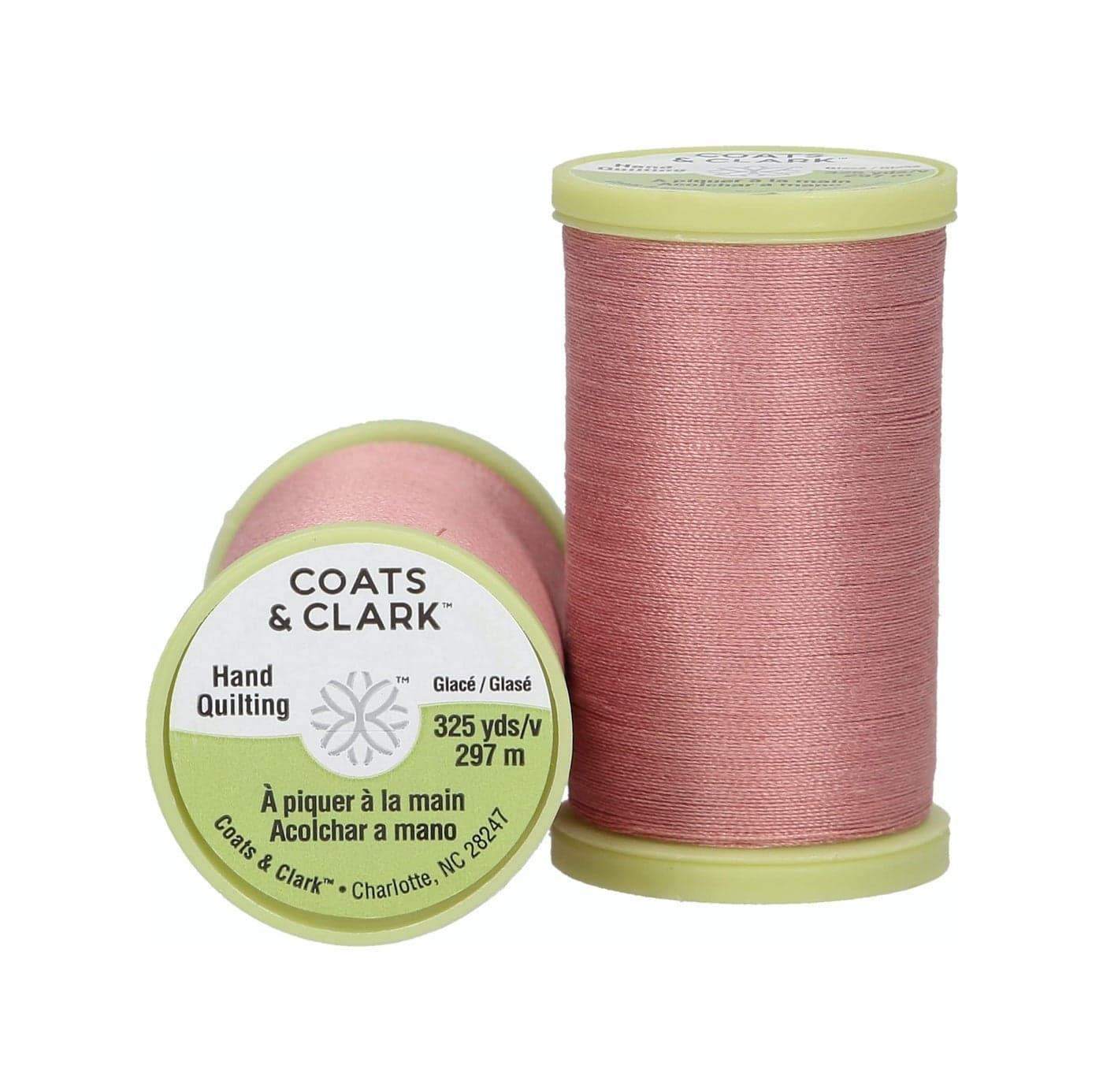 Coats Thread Zippers Coats Dual Duty Plus Hand Quilting Thread 325yd Almond Pink