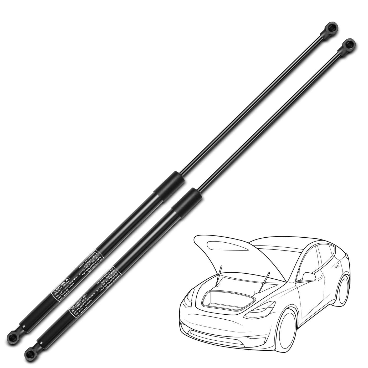 YHTAUTO Front Hood Gas Struts Shocks Replacement for BMW 745i 745Li 20022005 750i750Li 200620082010 760i 20042006 760Li 200320082010 Alpina B7 20072008 Set of 2 Bonnet Lift Supports