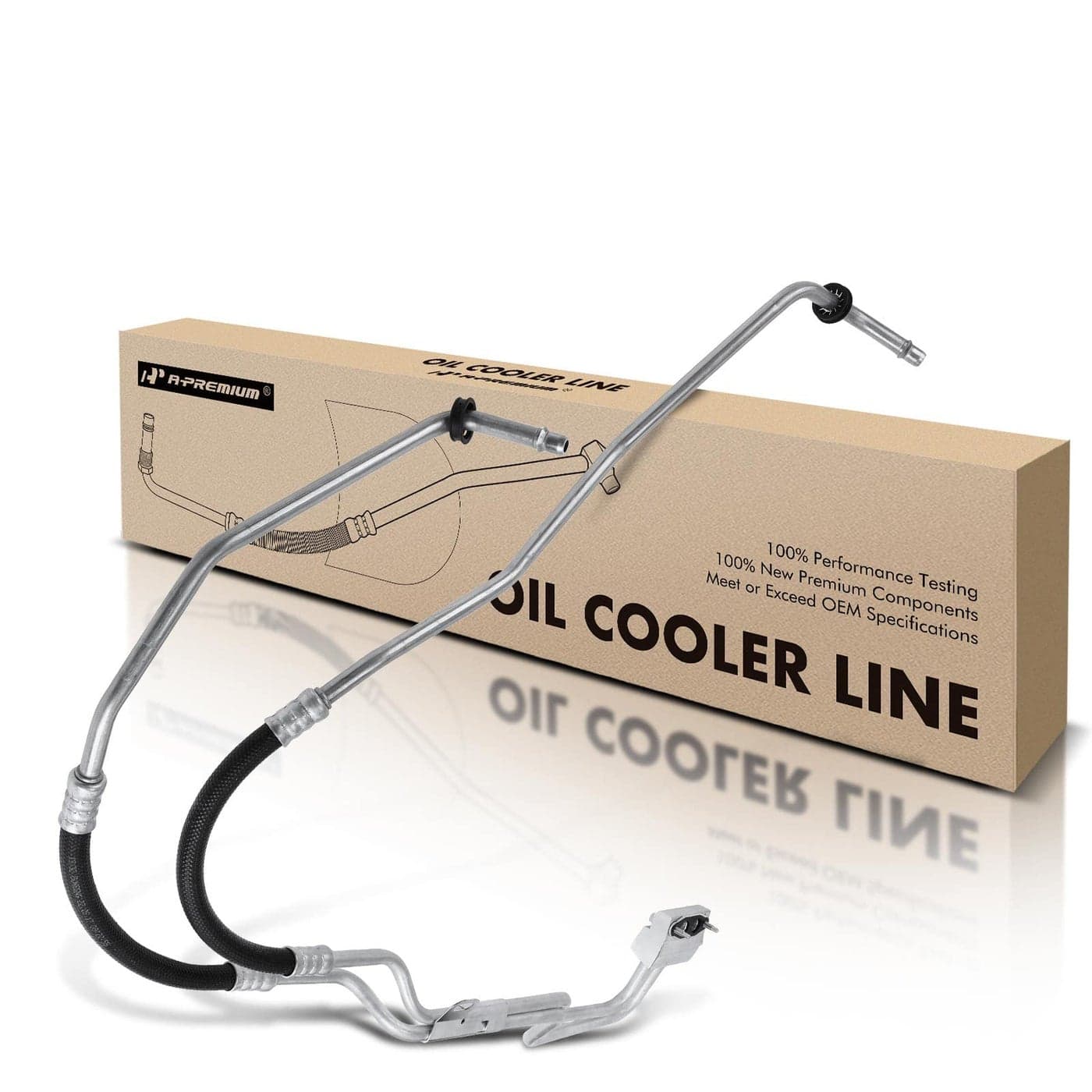 APremium Inlet and Outlet Engine Oil Cooler Line Hose Assembly Compatible with Chevrolet Silverado 2500 HD 3500 Suburban 2500 GMC Sierra 3500 HD 60L