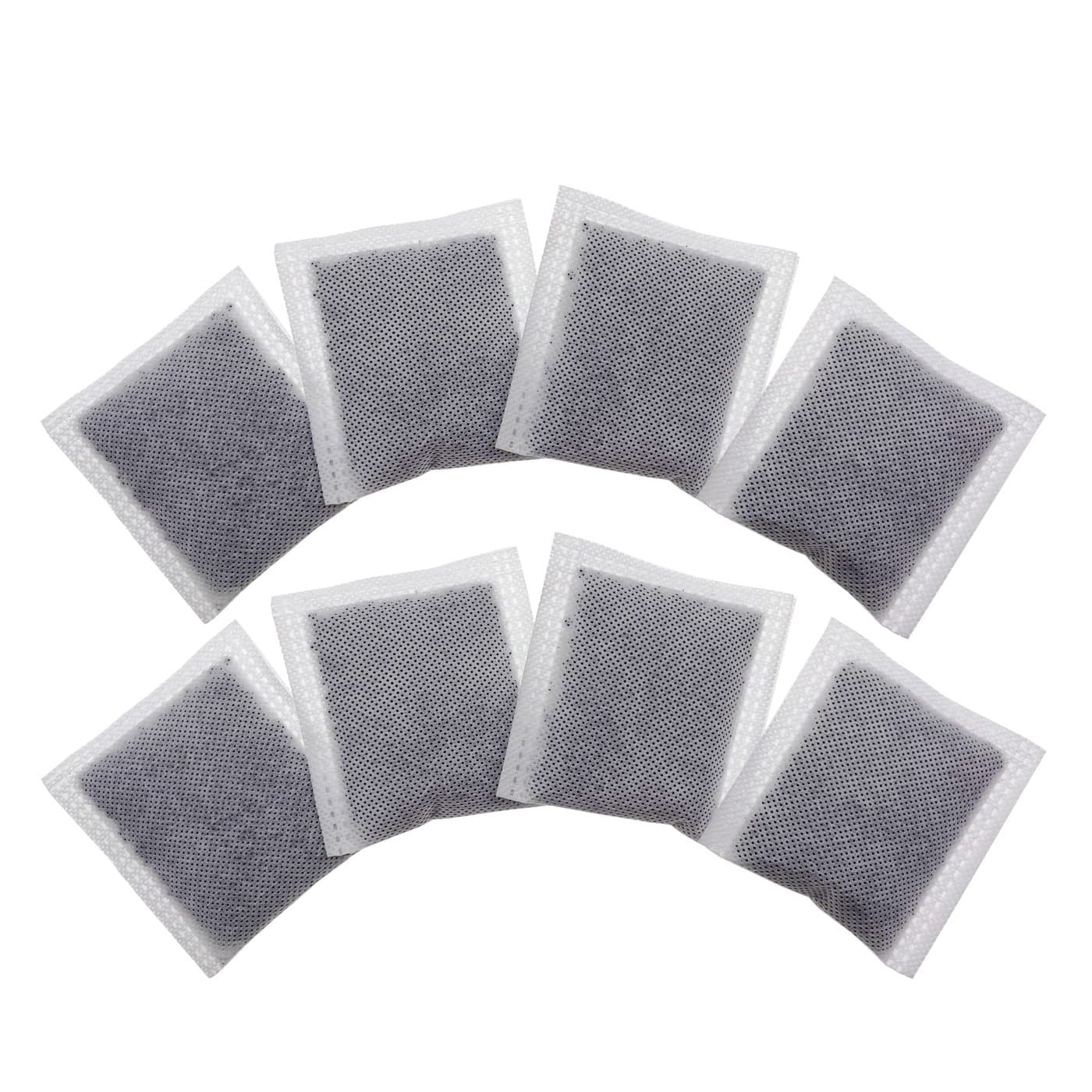 8 Pack Compact Activated Charcoal Odor Absorbing Filter Refill Deodorizer Compatible with iTouchless Cans 25 Gal 3 Gal 4 Gal and Other Small Trash Cans Under 8 Gallons with Filter Compartment