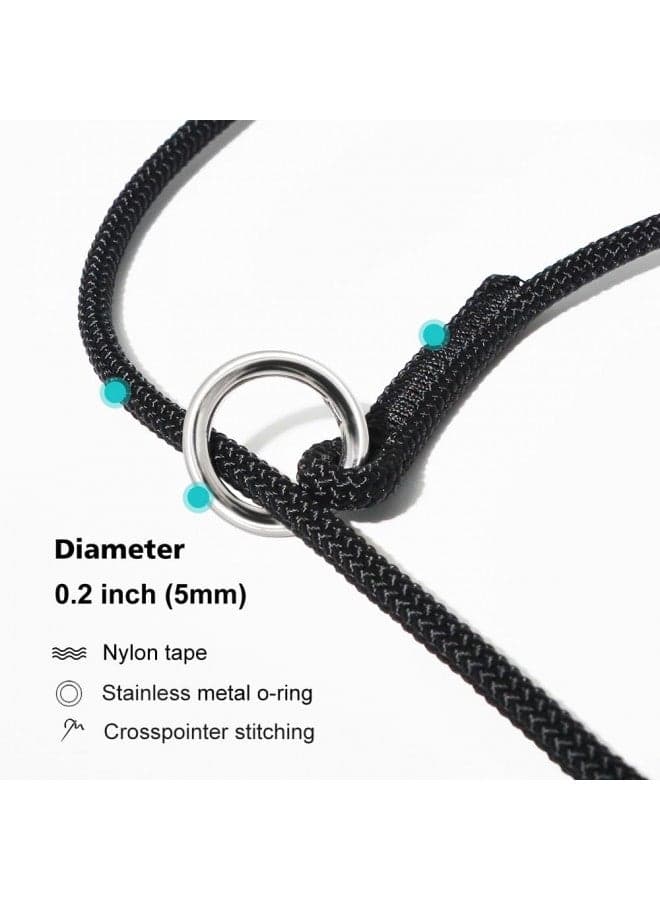 BeauGo Slip Leads for Dogs,Thin Slip Lead,Dog Training Leash,Thin Slip Leads for Dogs,Gentle Leader for Dogs for Small,Medium or Large Dogs,Strong Dog Leash (Orange, 1.8M Long)
