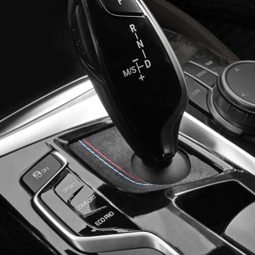 Betterhumz Car Gear Shift Panel Trim Sticker for BMW 5 6 Series G30 G38 525i 530i 540i 630i GT 2016-2023 for Alcantara Wrap Interior Accessories