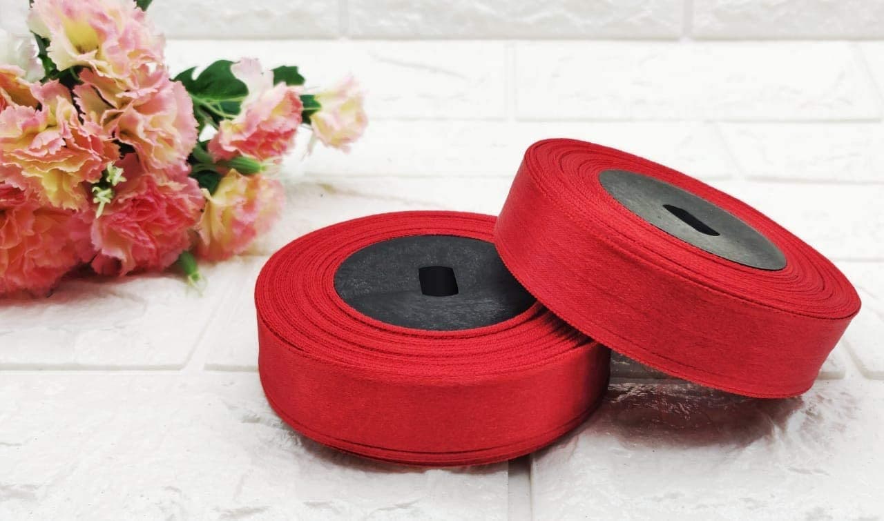 ProKart 25mm (2 inch) Colorful Satin Ribbon for Birthdays Gift Wrapping/Flower Making Ribbon/Party Decoration Ribbon/Bow Making Ribbon: 10 Yards (Set of 5 Rolls)