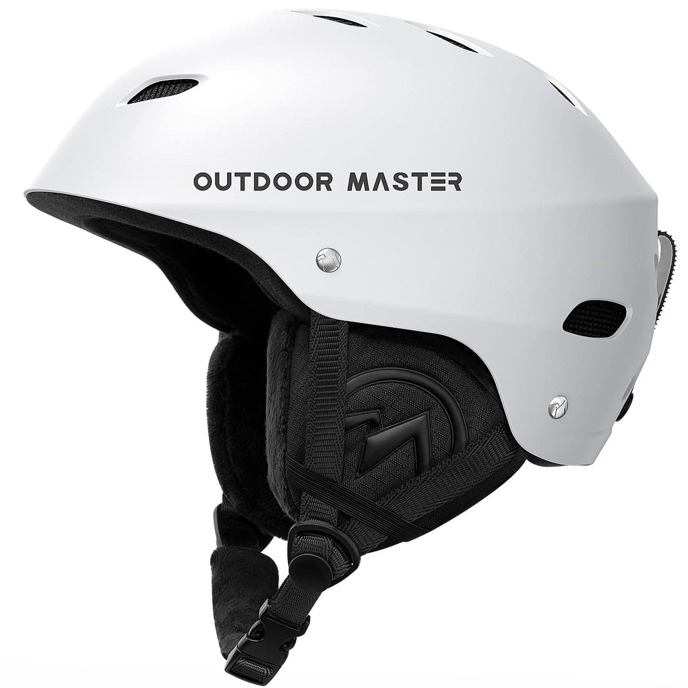 OutdoorMaster Kelvin Ski Helmet - Snowboard Helmet for Men, Women & Youth (White,L)