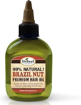 Difeel Premium Natural Deep Conditioning Hair Oil Brazil Nut Oil For Dry Lifeless Hair Provides Immediate Long Lasting Benefits To The Hair Skin Leaves Hair Soft Smooth 70 g