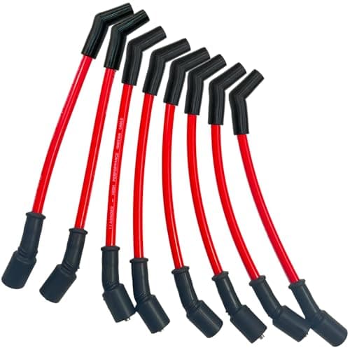 LLANNDER 8pcs 10mm High Performance Spark Plug Wire Set Compatible with Chevrolet Chevy LSx LS1 LS2 LS3 LS6 LS7 V8 LS Based Engine Ignition Wires