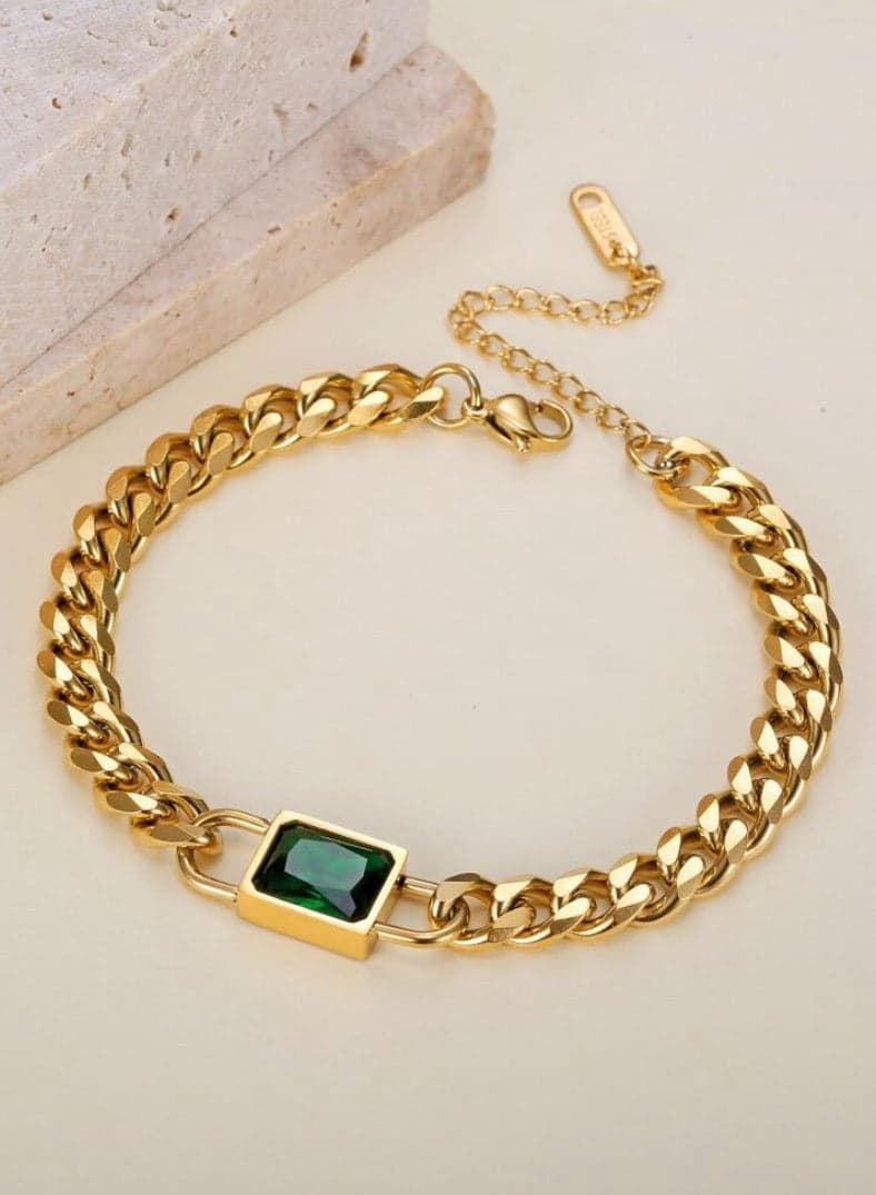 18k Gold Plated Stainless Steel Bracelet For Women