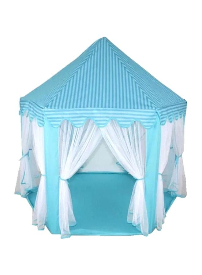 Princess Striped Tent for Girls, Kids Play Tent,Large Castle Playhouse Tent with Tulle for Children Toddlers Indoor Outdoor Games