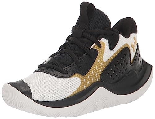 Under Armour Unisex Grade School Jet '23, (100) White/Black/Metallic Gold, 3.5, US