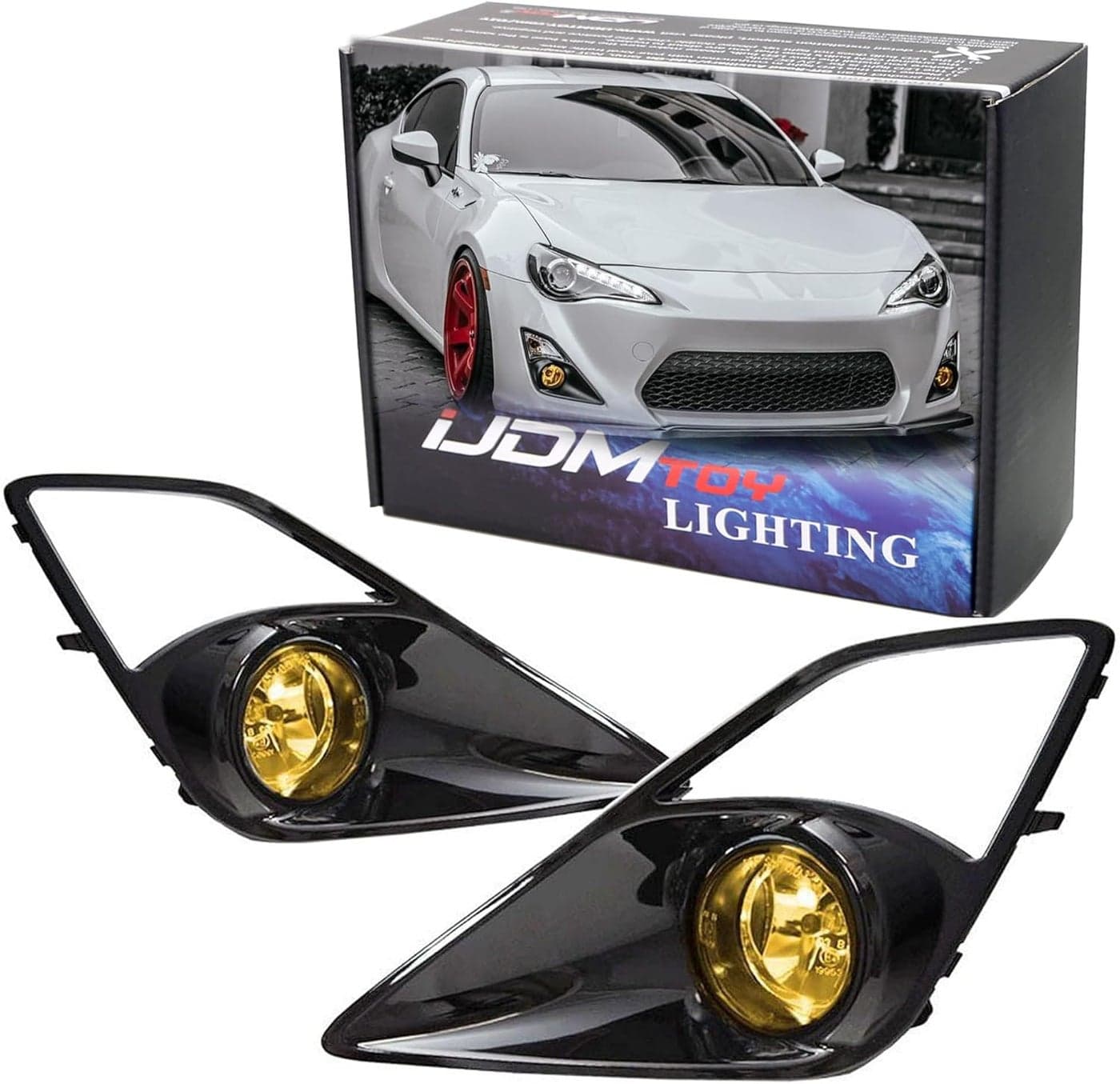 iJDMTOY JDM Yellow Fog Light Kit for Scion FR-S