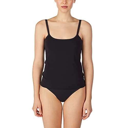 OnGossamer Womens Cabana Cotton Camisole, Black, Large
