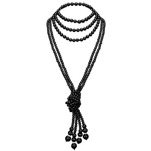 BABEYOND Long Pearl Necklace Faux Pearls Necklace Set Beaded Long Pearls Necklace 1920s Gatsby Costume Jewelry