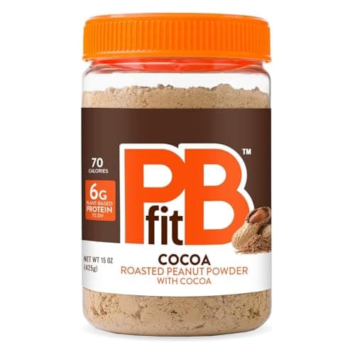PBfit 15 Ounce Peanut Butter Powder Chocolate Flavor, Cocoa Powdered Peanut Butter Spread From Real Roasted Peanuts and Cocoa, 6g of Protein 7% DV, Gluten-Free, 70 calories, 88% less fat (Pack of 1)