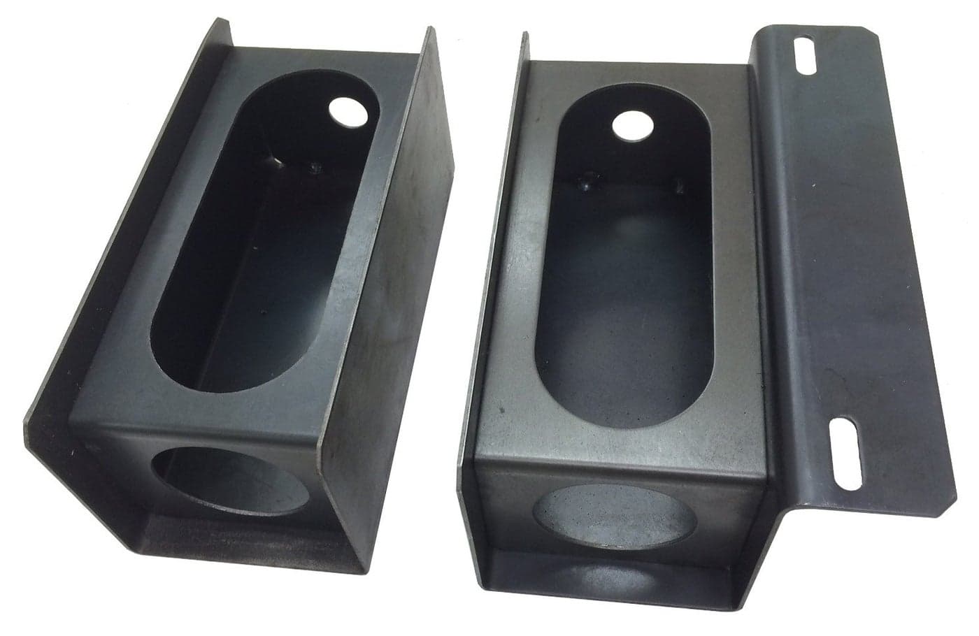LIBRA Set of Steel Trailer 6" Oval & 2" Round Side Light Mount Box W/License Plate Rack - 24013/24014