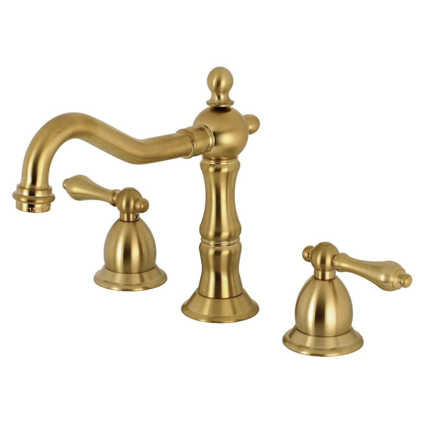 Kingston Brass KS1977AL 8 in Widespread Bathroom Faucet Brushed Brass 7916 Inch in Spout Reach