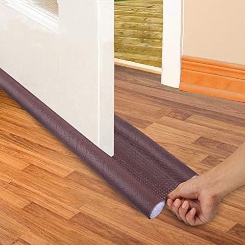 Zureni Door Bottom Sealing Strip Guard for Home 39 Inches Door Closers Adjustable Door Draft Air Stoppers Dust and Insects Repellent (Pack of 1, Brown, Max Door Width - 3 cm)