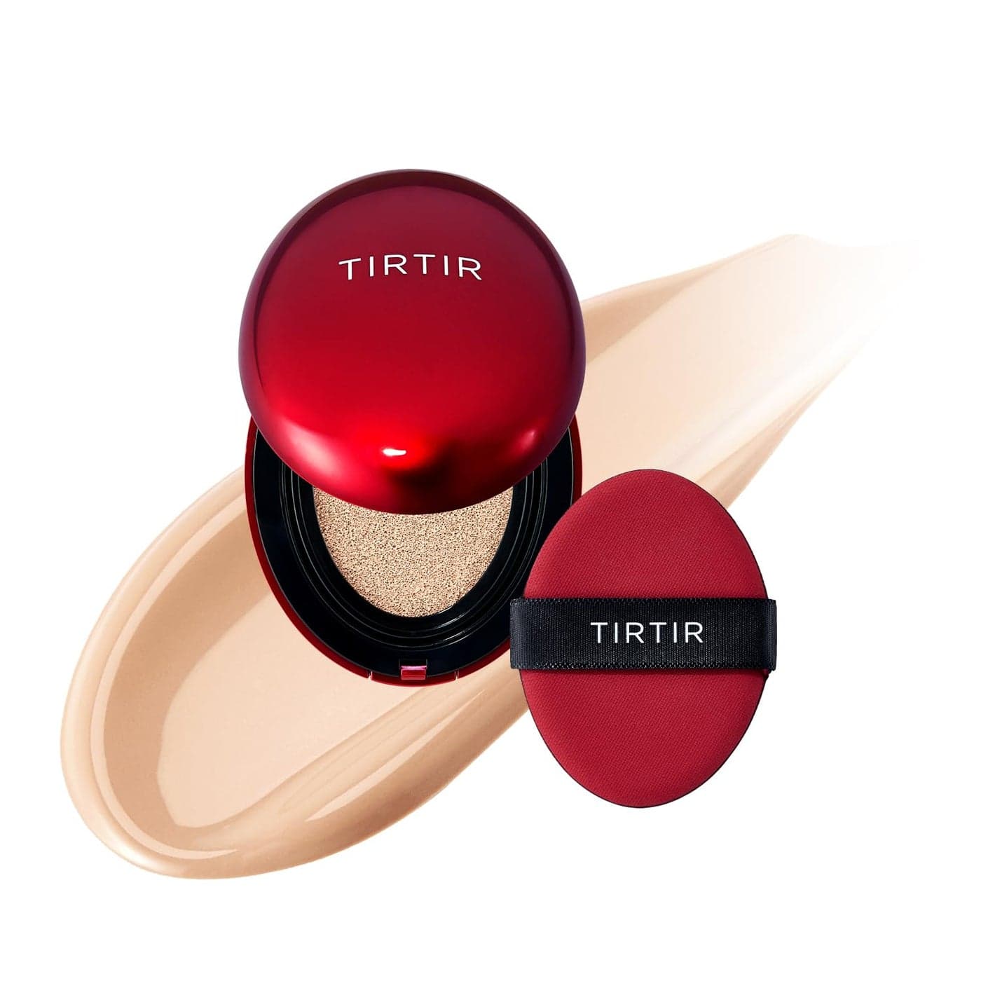 Mini Size TIRTIR Mask Fit Red Cushion Foundation Full coverage Weightless Skin fit Satin Glow Finish Korean Makeup beauty Tattoo cover up Buildable 21C Cool Ivory 015 Fl Oz