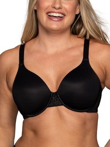 Vanity Fair womens Full Figure Beauty Back Smoothing (36c-42h) Bra, Underwire - Black, 36DD US