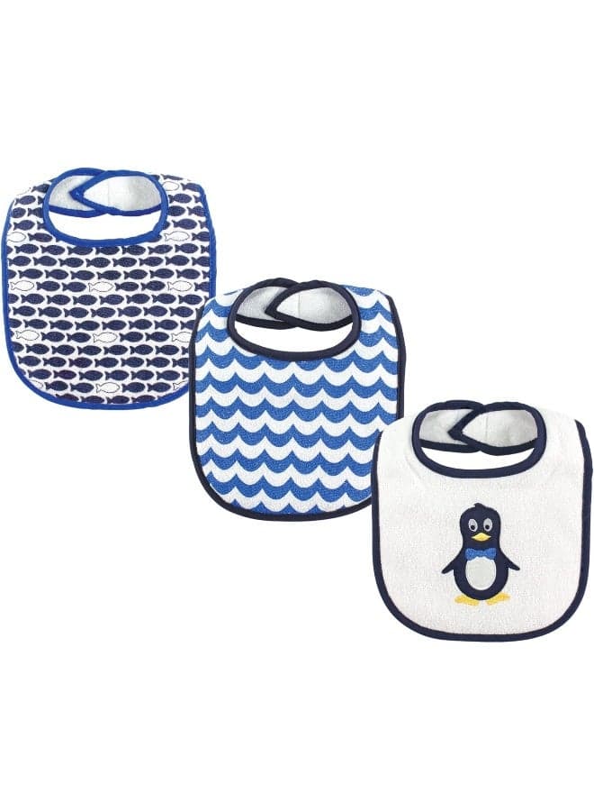 Luvable Friends Unisex Baby Cotton Terry Drooler Bibs with Fiber Filling