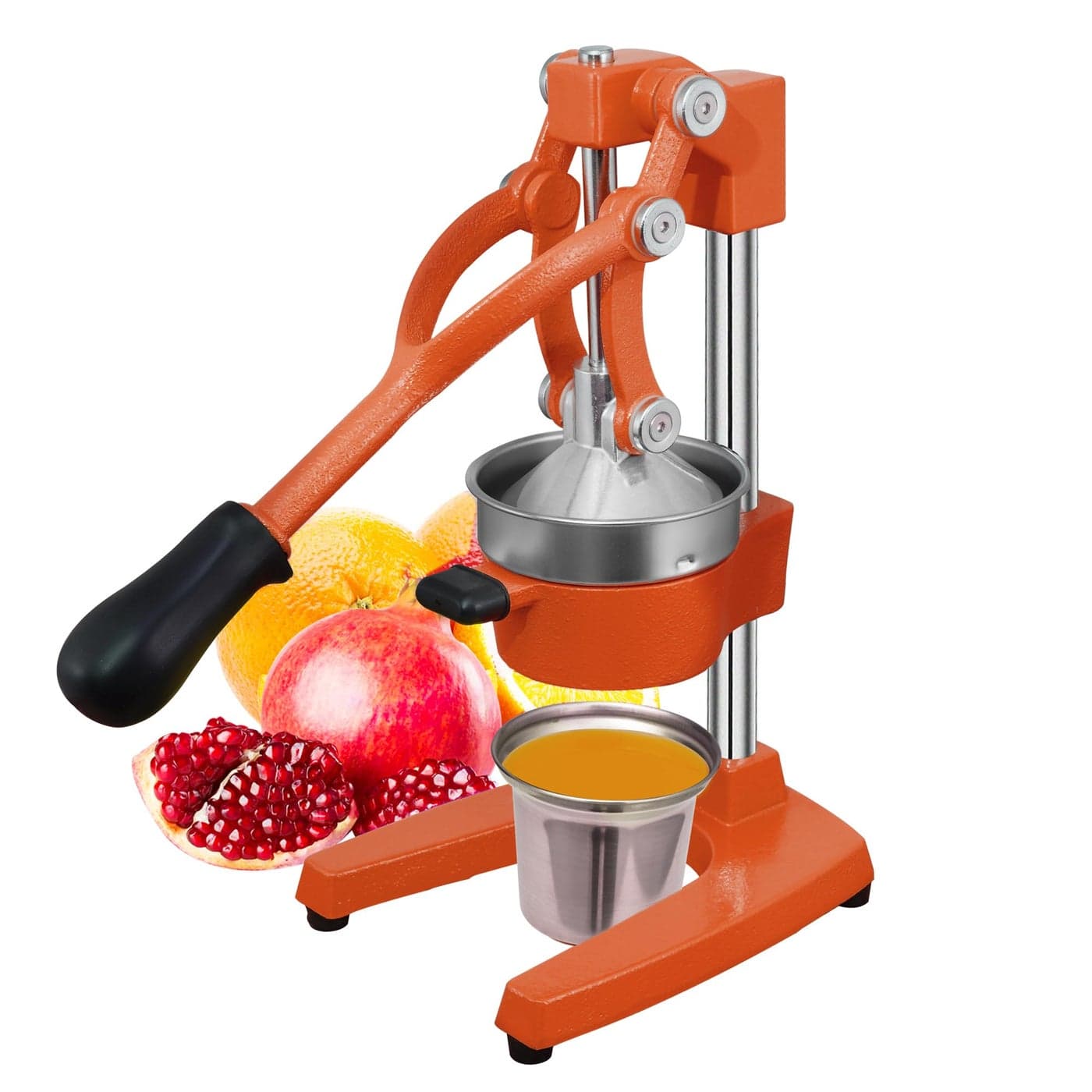 Gowintech Commercial Heavy Duty Cast Iron Hand Press Manual Orange Citrus Lemon Lime Grapefruit Pomegranate Fruit Juice Squeezer Machine with Stainless Steel Cup