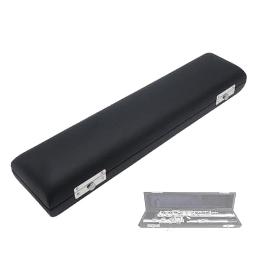 Cheerock 16 Hole C Flute Case, Portable PU Leather Hard Shell Flute Box, Protective Storage Case Cover for 16 Hole Flute, Ideal Gift for Beginner Students, Flute Players and Musicians