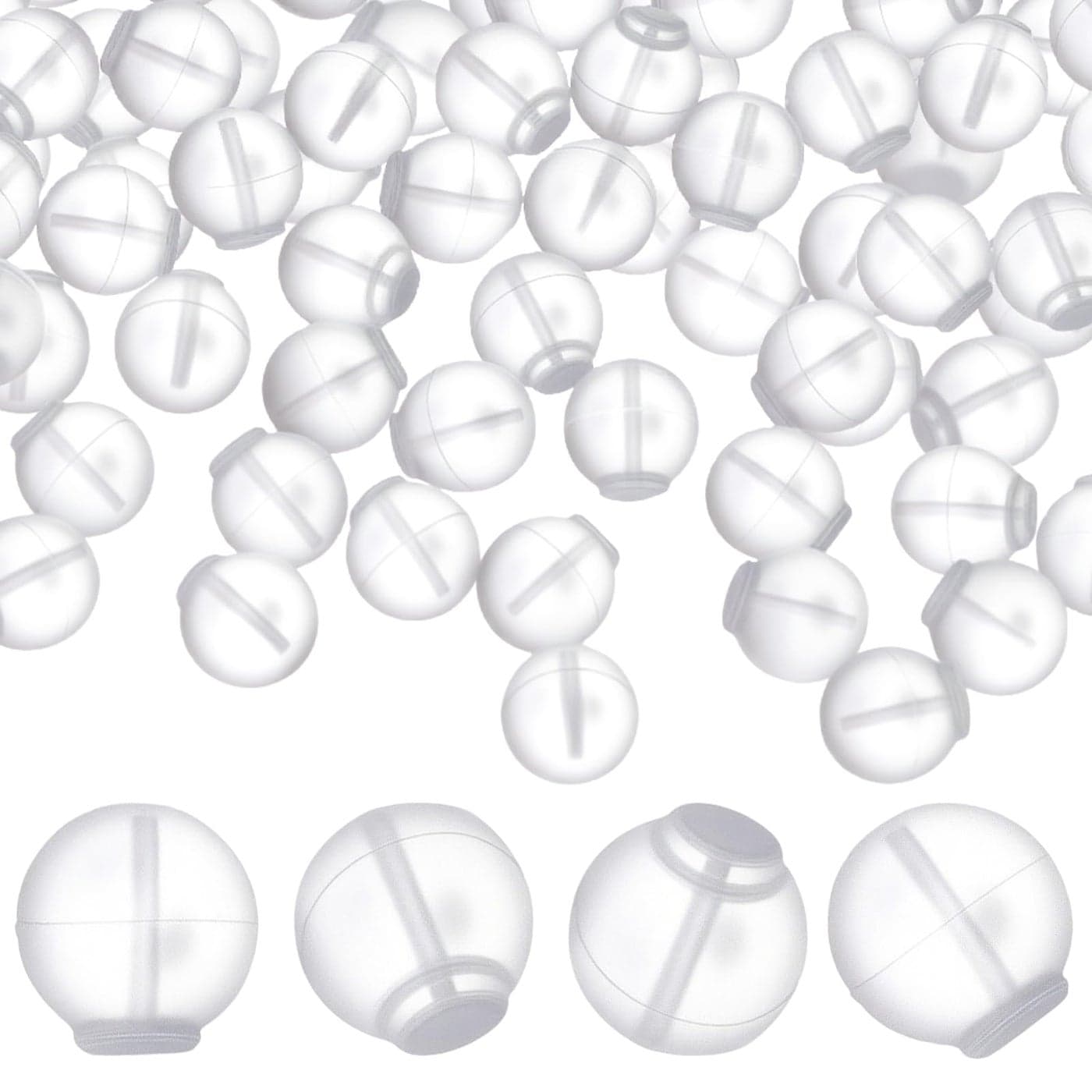 100 pcs Comfort Impenetrable Soft Safety Backs for Earrings Secure Clear Rubber Earring BacksMedicalGrade TPE Earring Back All Earrings Types65mmSame Material as Baby Pacifiers