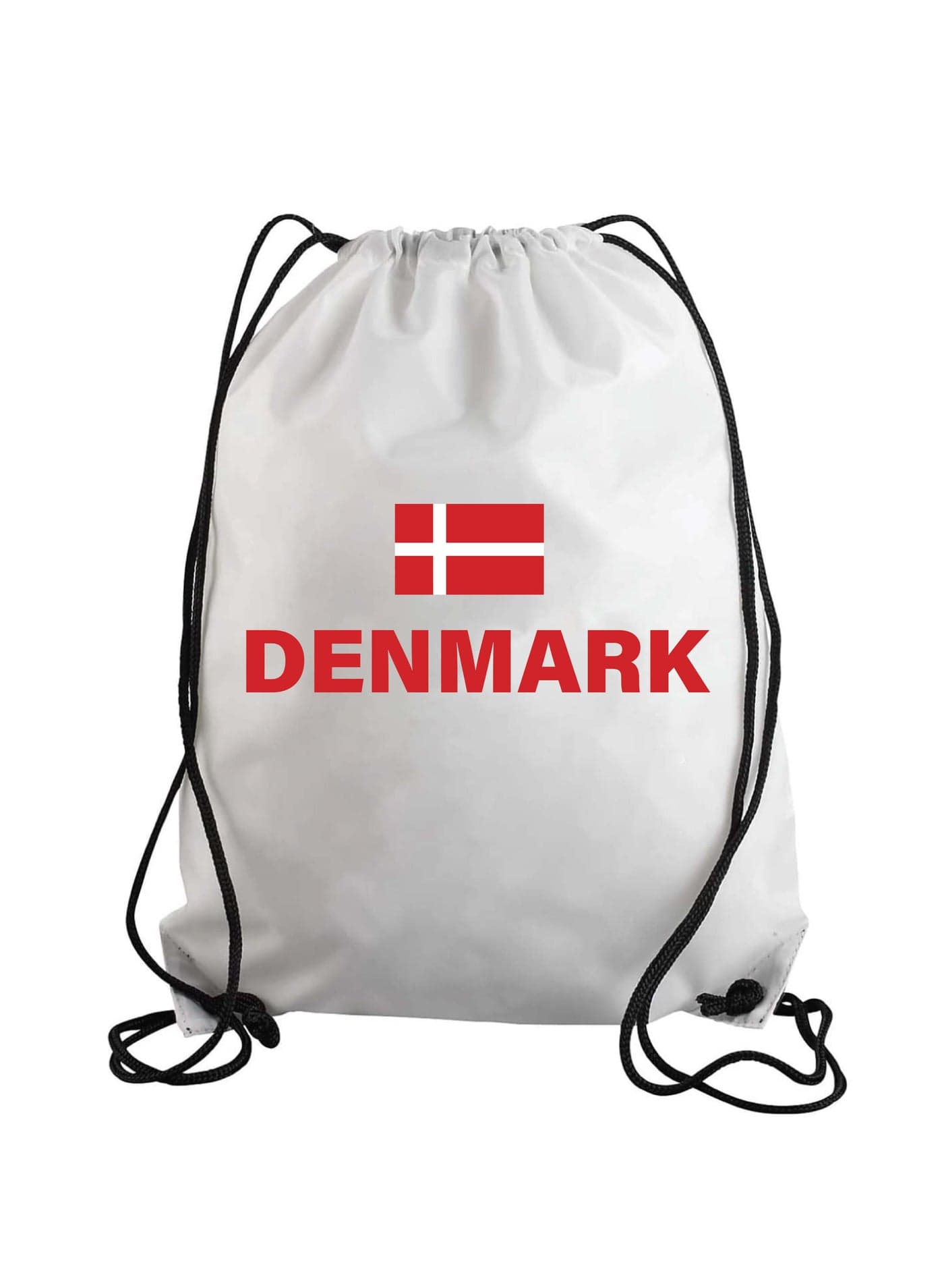 Denmark Soccer Drawstring Bag or Backpack Suitable for Adults and Kids and Sports Fans (Design 3)