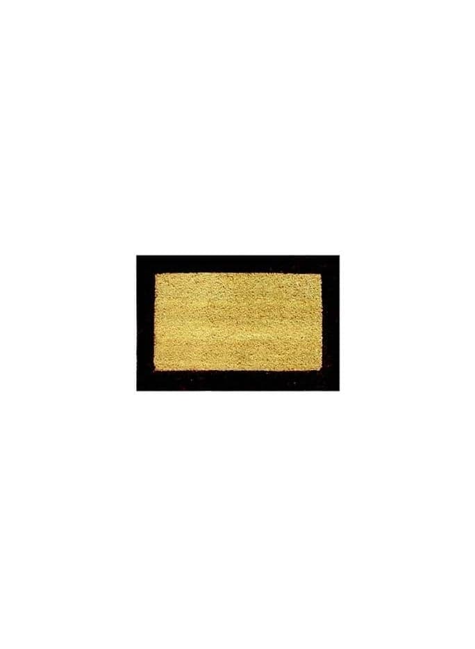 Arvix Bleached Bordered Coir Mat, Size-40 x 60 x 15 cm, Multi, One